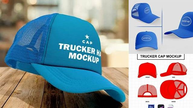 9426+ Trucker Hat Template Psd Mockup PSD