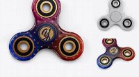 9428+ Fidget Tri-Spinner PSD Mockup Top View Creative Design Mockup