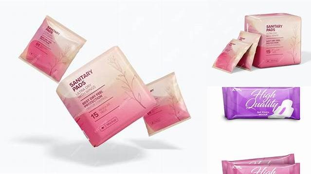 9428+ Sanitary Pads Packaging Mockup Smart Layer PSD