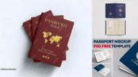 9435+ Passport Mockup PSD Download