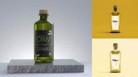 9436+ Glass Bottle with Olive Oil PSD Mockup Download Free