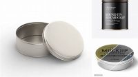 9441+ Matte Round Tin Box PSD Mockup Elegant Design Mockup PSD