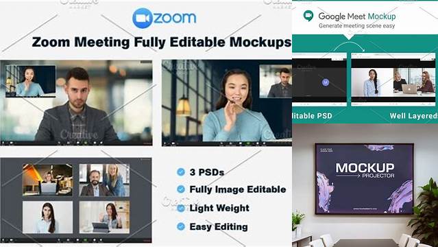 9442+ Zoom Meeting Mockup Psd Editable Design PSD File