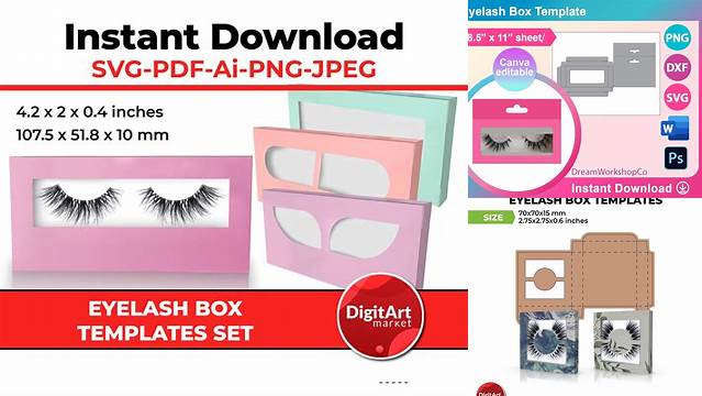 9445+ Lash Box Template High-Quality PSD Files