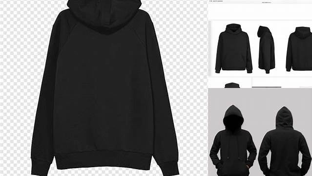 9446+ Hoodie Polos Hitam Depan Belakang Smart PNG Image