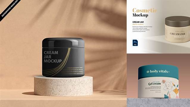 9447+ Matte Cream Jar PSD Mockup Mockup PSD Free Download