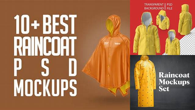 9448+ Rain Coat Mockup Professional PSD Resource