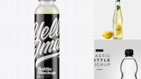 9455+ Clear PET Lemonade Bottle PSD Mockup Free Professional PSD Download