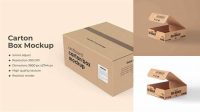 9458+ Carton Package PSD Mockup Front & Side Views Premium Freebie for Designers