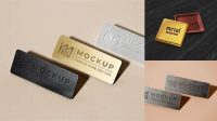 9458+ Metal Name Badge Mockup High-End Creative PSD Template