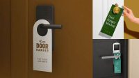 946+ Door Hanger Mockup Creative High-Resolution PSD Freebie