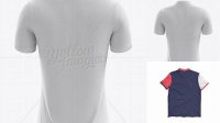 946+ Men’s Soccer Polo Shirt PSD Mockup Back View Professional Quality PSD Freebie