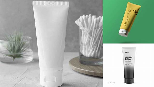 9460+ Matte Plastic Cosmetic Tube With A Box PSD Mockup Digital Download