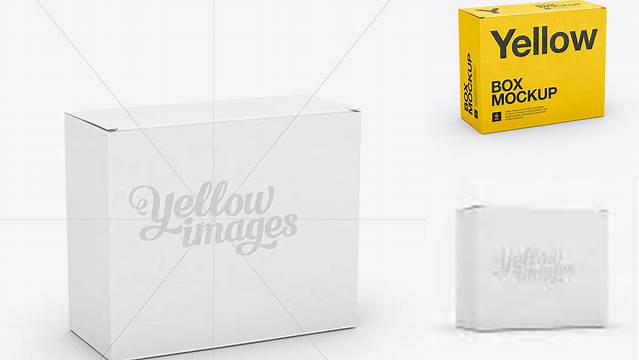 9461+ Small White Cardboard Box PSD Mockup 25° Angle Front View High-Angle Shot Exclusive and Stylish Design PSD