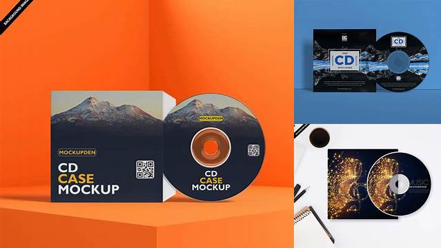 9462+ Cd Cover Mockup Psd Free Stylish Free PSD