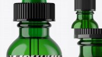 9462+ Green Glass E-Liquid Bottle PSD Mockup Professional Design PSD