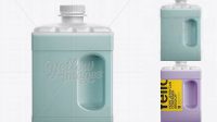 9466+ 2L HDPE Jerrycan Container with Liquid PSD Mockup Layered Photoshop Template