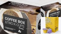 9474+ Coffee Box And Two K-Cups PSD Mockup Exclusive Digital PSD Resource