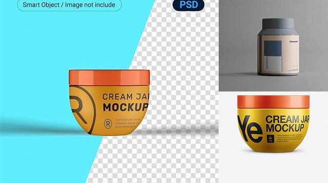 9476+ Hair Mask Plastic Jar PSD Mockup Free PSD for Designers