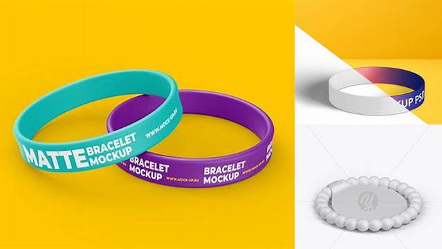 9479+ Matte Bracelet With Paper Label PSD Mockup Free Downloadable Graphic Resource