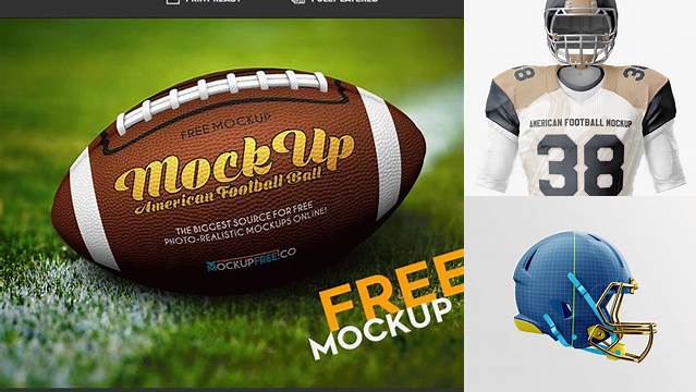 9484+ American Football Mockup Free Stylish Free PSD