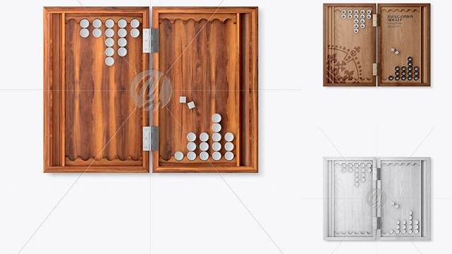 9486+ Backgammon PSD Mockup Top View Download Customizable PSD