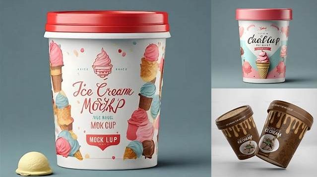 9489+ 16oz Ice Cream Packaging PSD Mockup Elegant and Versatile PSD Resource