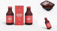 9493+ Barbeque Dipping Sauce PSD Mockup High-Angle Shot Professional Design PSD