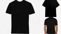 9494+ Mock Up Kaos Hitam Smart PNG Image