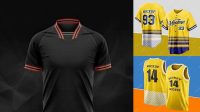 9494+ Yellow Images Jersey Mockup Free High Resolution