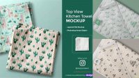 9498+ Kitchen Towel Mockup Free Fully Layered PSD Freebie