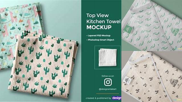 9498+ Kitchen Towel Mockup Free Fully Layered PSD Freebie