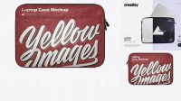 9501+ Melange Laptop Case PSD Mockup Back View Download Premium Free PSD