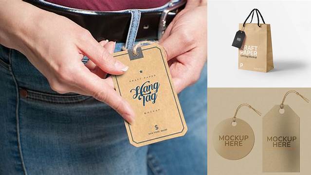 9502+ Kraft Label PSD Mockup Free Digital Resource for Designers