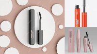 9502+ Matte Mascara Tube PSD Mockup Advanced Editable Template Free