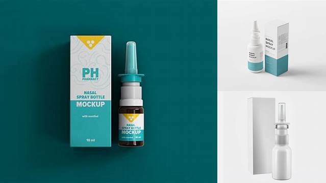 9502+ Nasal Spray Mockup Creative Design File