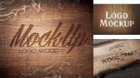 9502+ Wood Burn Mockup High-End PSD Download