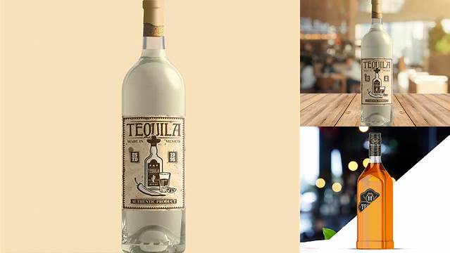 9506+ Tequila Bottle Mockup Free PSD Free Download