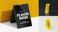 9518+ Floor Sign Mockup Easy Editable