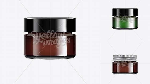 952+ Dark Brown Glass Jar With Plastic Lid 50ml High-Resolution Graphic