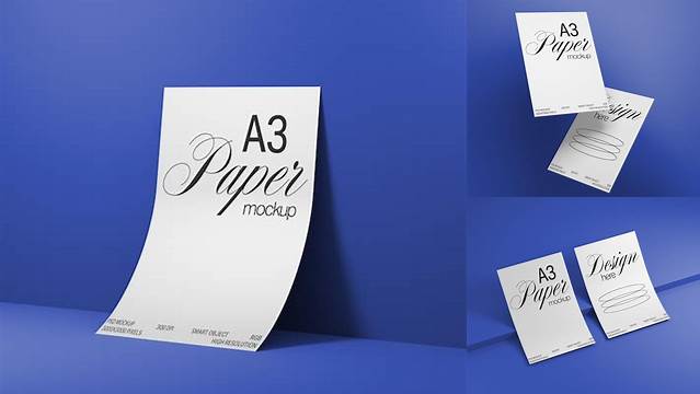 9520+ A3 Paper PSD Mockup Photoshop Freebie