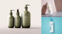 9530+ 250ml Moisturising Cream Bottle with Pump PSD Mockup Stylish PSD for Free