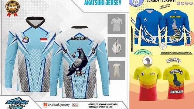 9539+ Desain Jersey Merpati Fully Editable PSD Template