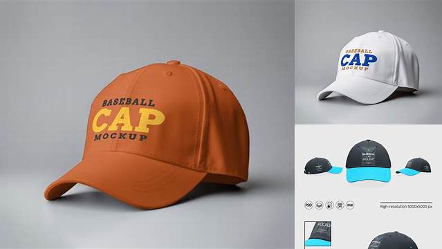 9543+ Baseball Cap PSD Mockup / Side View Elegant Free Template