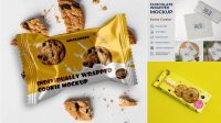 9543+ Square Cookies Wrapper PSD Mockup Editable Design PSD File