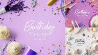 9544+ Happy Birthday Mockup Customizable PSD Templates