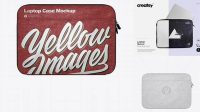 9545+ Melange Laptop Case PSD Mockup Back View Versatile and Elegant PSD File