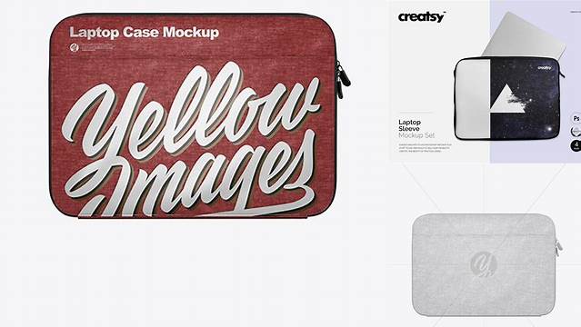 9545+ Melange Laptop Case PSD Mockup Back View Versatile and Elegant PSD File