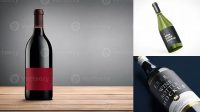 9550+ Dark Glass Wine Bottle HD PSD Mockup Download Professional PSD