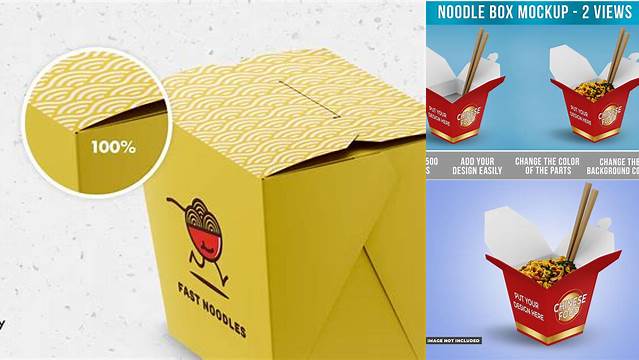 9550+ Noodle Box Mockup PSD Download